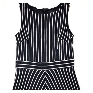 Ann Taylor Nautical Stripe A-Line MIdi Dress